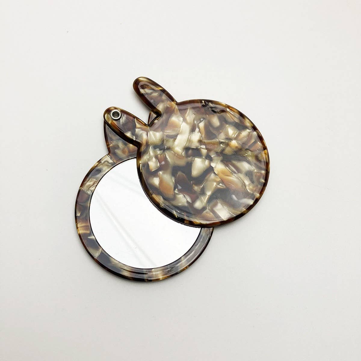 Cute Bunny Compact Mirror Acetate Floral