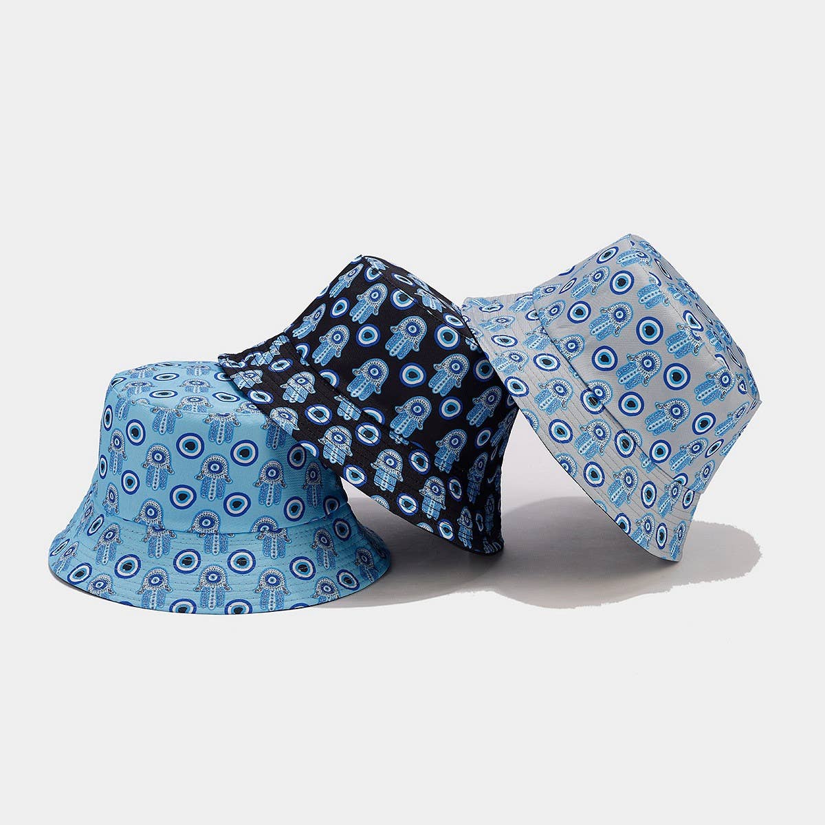 RETRO FULL PRINT DOUBLE-SIDED BUCKET HAT_CWAH1650