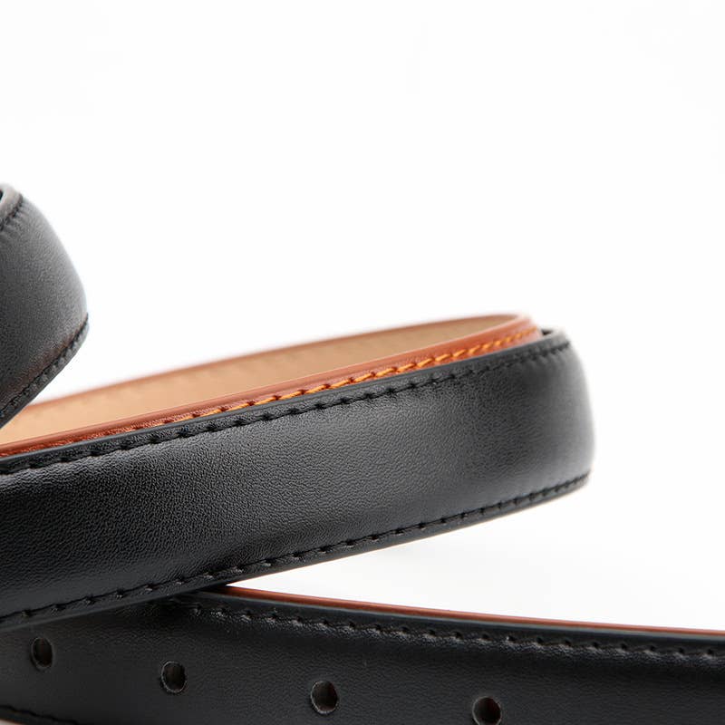 Versatile heart-shaped buckle high-end belt