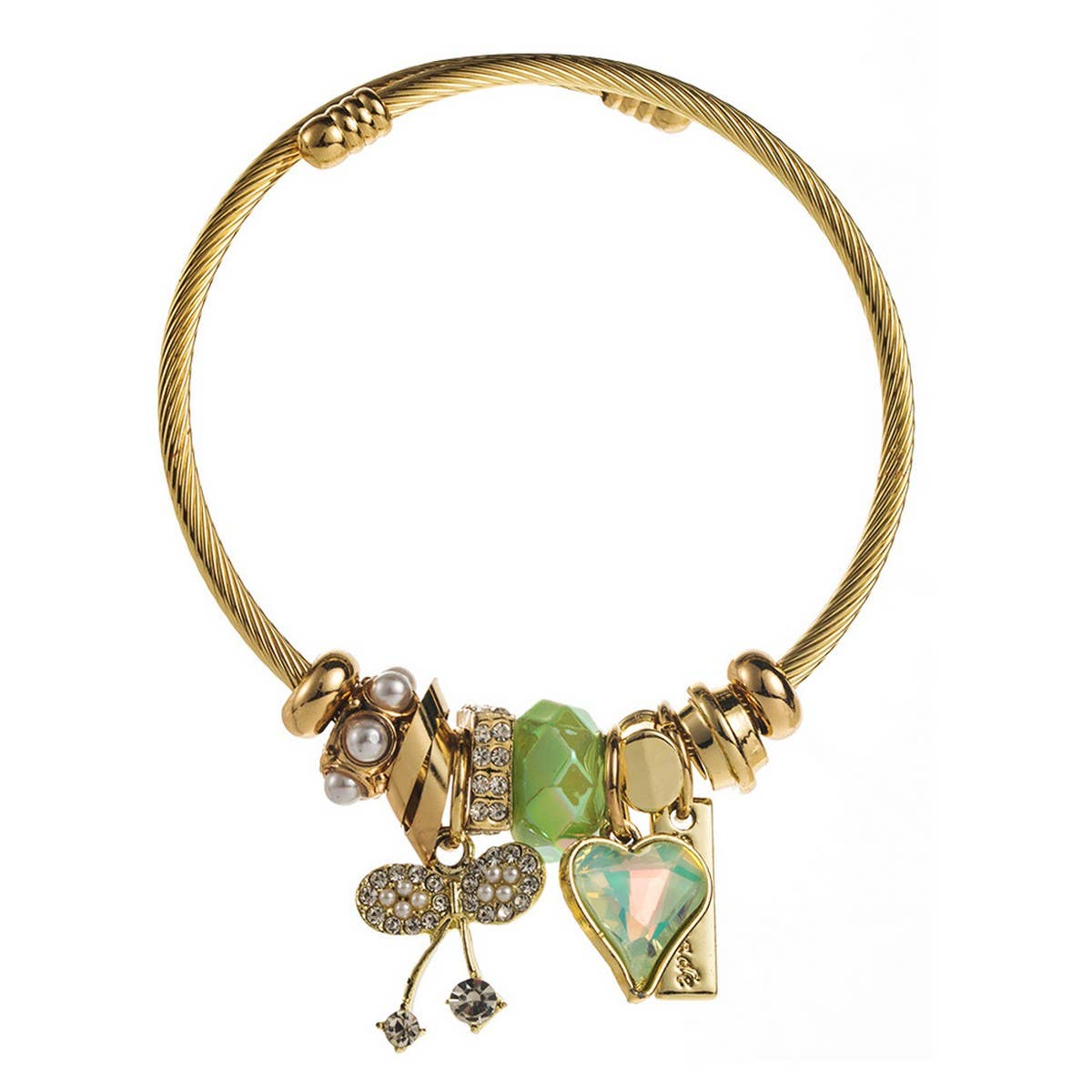 Fashion Beaded Bracelet with Heart and Cherry_CWMM8610