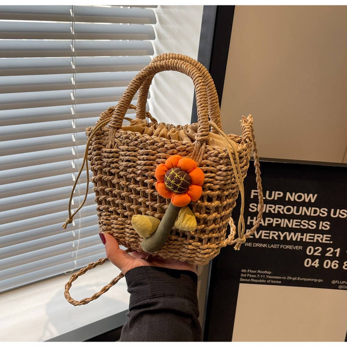 NEW SWEET, SIMPLE AND FASHIONABLE STRAW BAG_CWAB2308