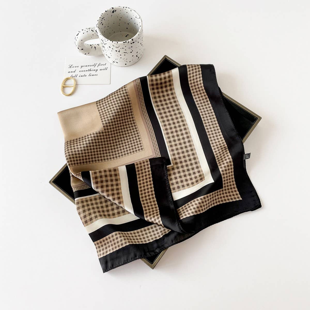 Satin Scarf - Simple Premium Lightweight Square