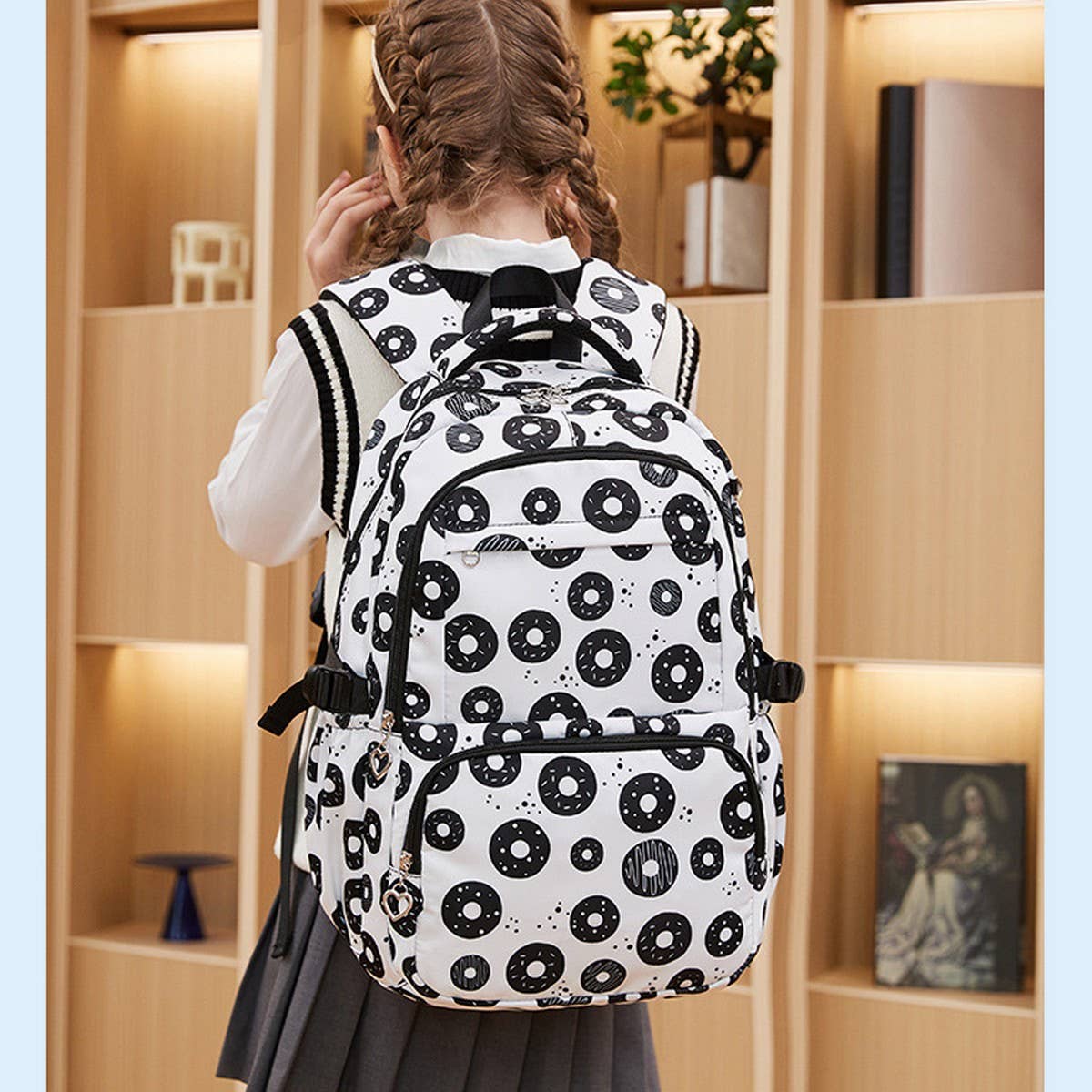 Backpacks for School, Donut 3-Piece Nylon Set_CWAB5467