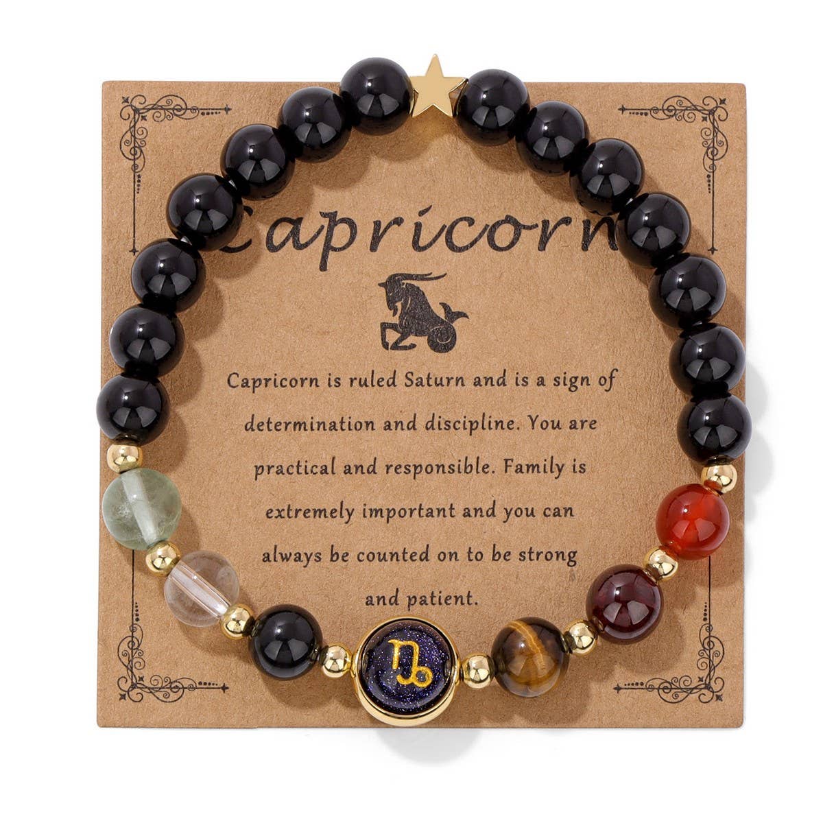 TWELVE CONSTELLATIONS BLUE SAND BEADS BRACELET