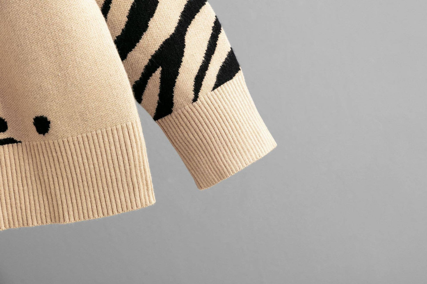 AUTUMN/WINTER LEOPARD PRINT LONG-SLEEVED SWEATER