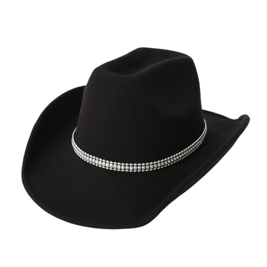 Felt Western Cowboy Hat for Music Party Nights_CWAH3632