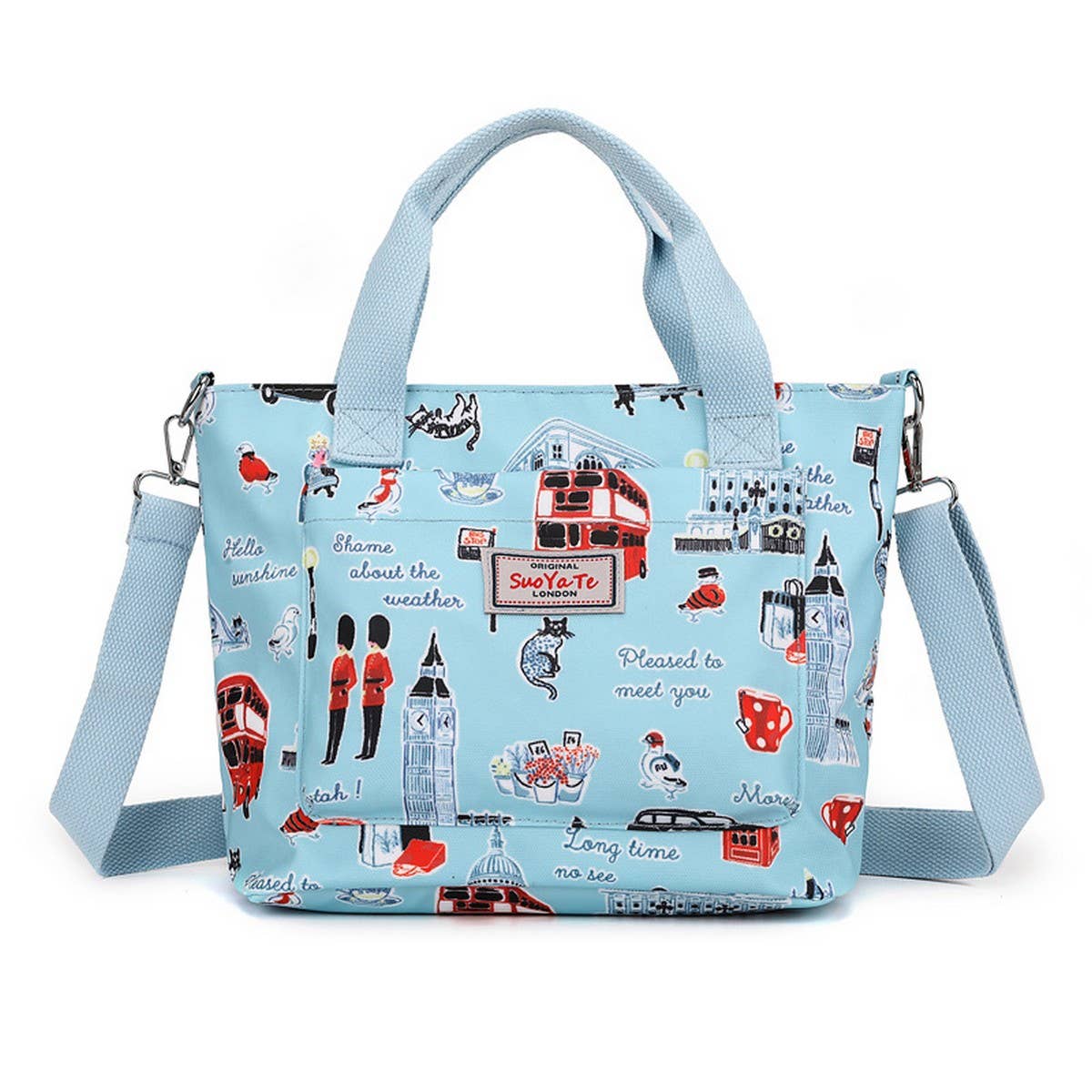 PRINTED NYLON TOTE SHOULDER CROSSBODY BAG_CWASC1783