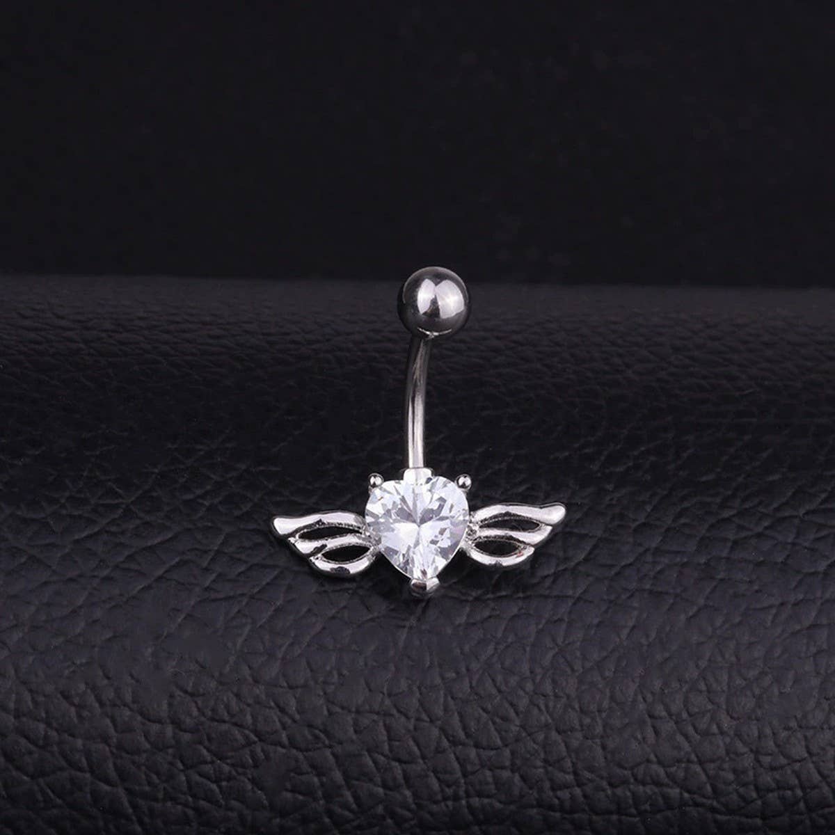 Angel Wings Hypoallergenic Belly Piercing Ring_CWMM9233