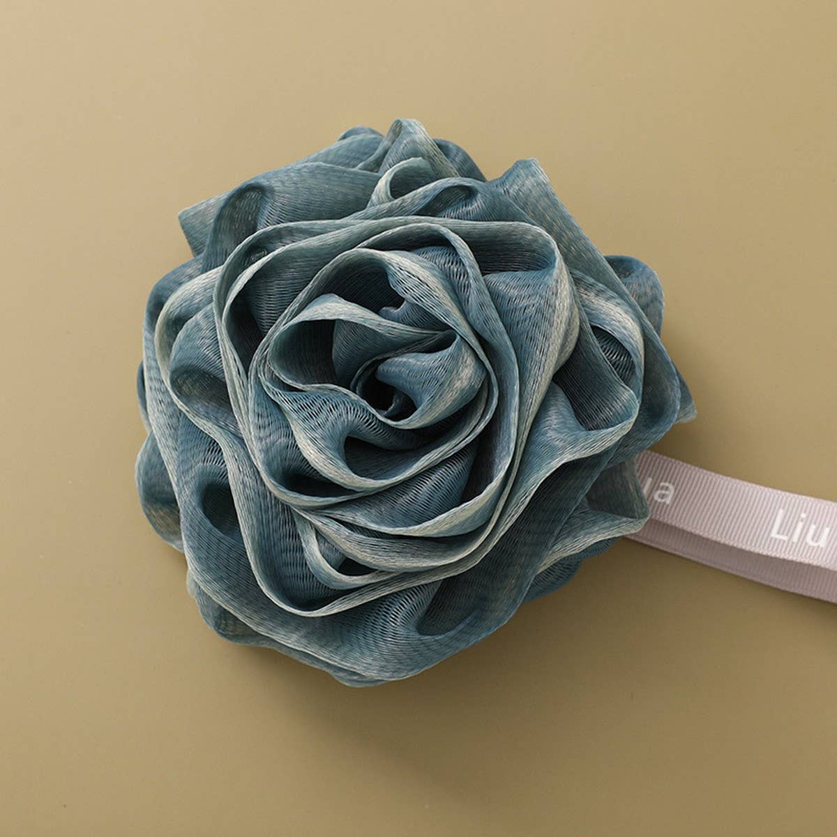 LARGE BATH FLOWER FOAMING NET TWO-COLOR BATH POUF_CWMM3336