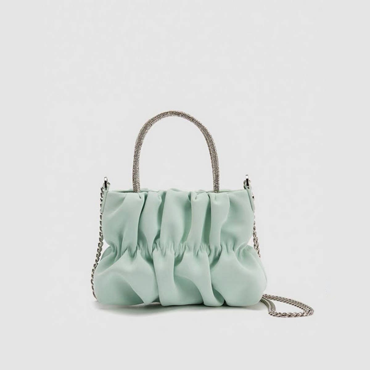 NEW STYLE HIGH-END PLEATED RHINESTONE SHOULDER BAG_CWAB3431