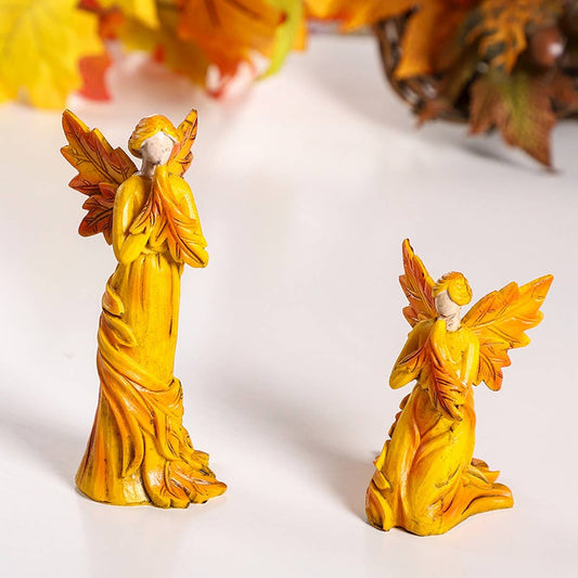 Autumn Maple Leaf Angel Resin Decor_CWMM10000
