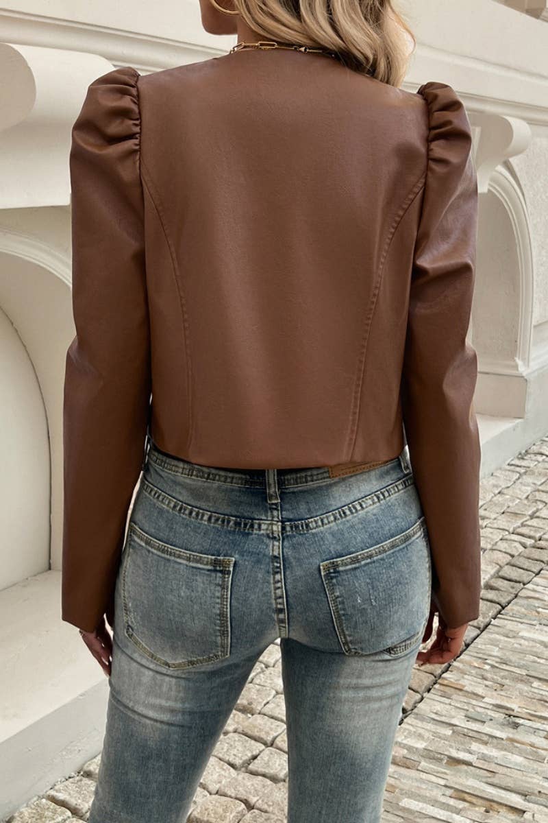 CWOJA1129_FALL LONG-SLEEVED CASUAL LEATHER JACKET