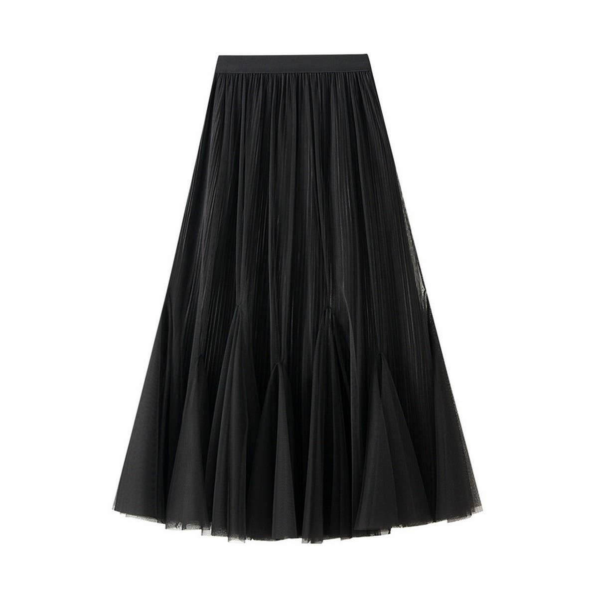 Vintage Tulle A-Line Flared Fishtail Skirt