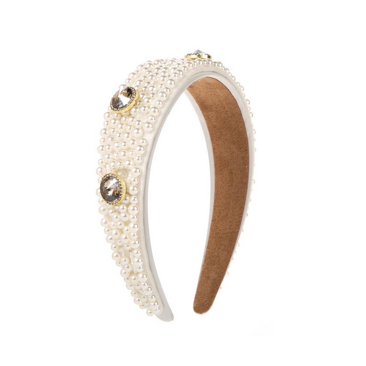 FASHION WIDE-BRIMMED RHINESTONE PEARL HEADBAND_CWAHA2131