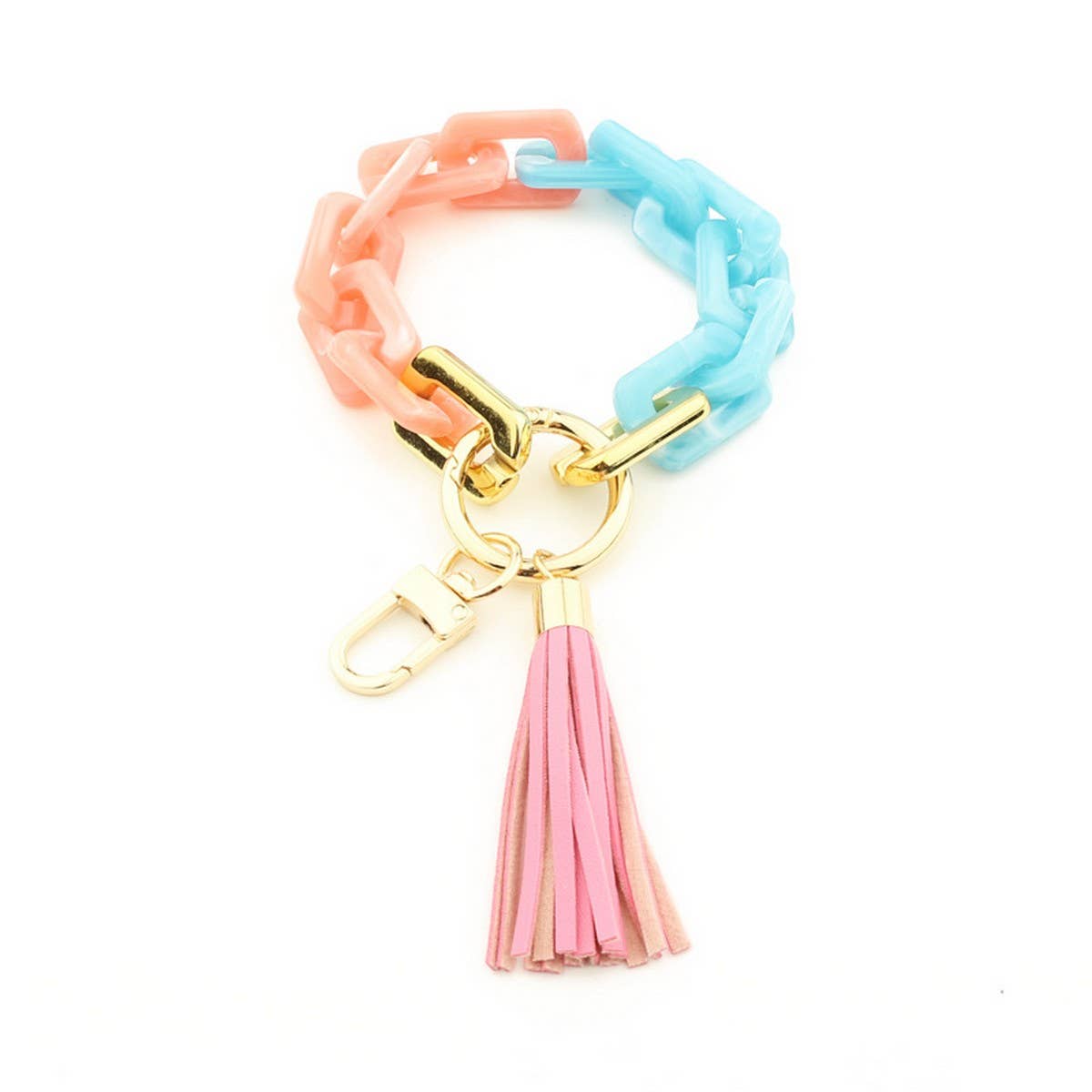 Colorful Acrylic Bracelet Keychain Resin Hand Strap_CWAB5020