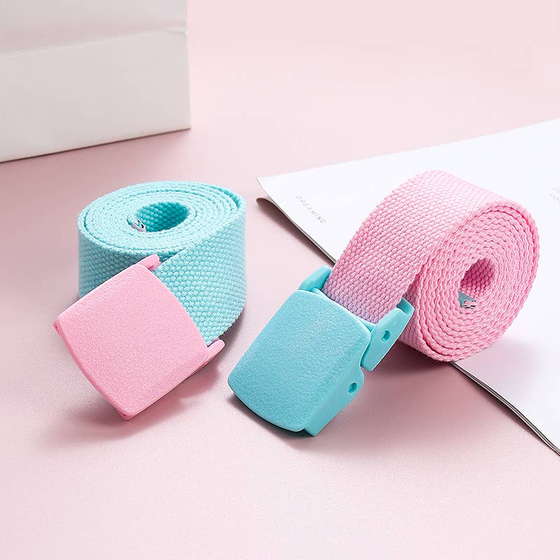 MACARON COLOR MATCHING PERSONALIZED CANVAS BELT_CWABE0678