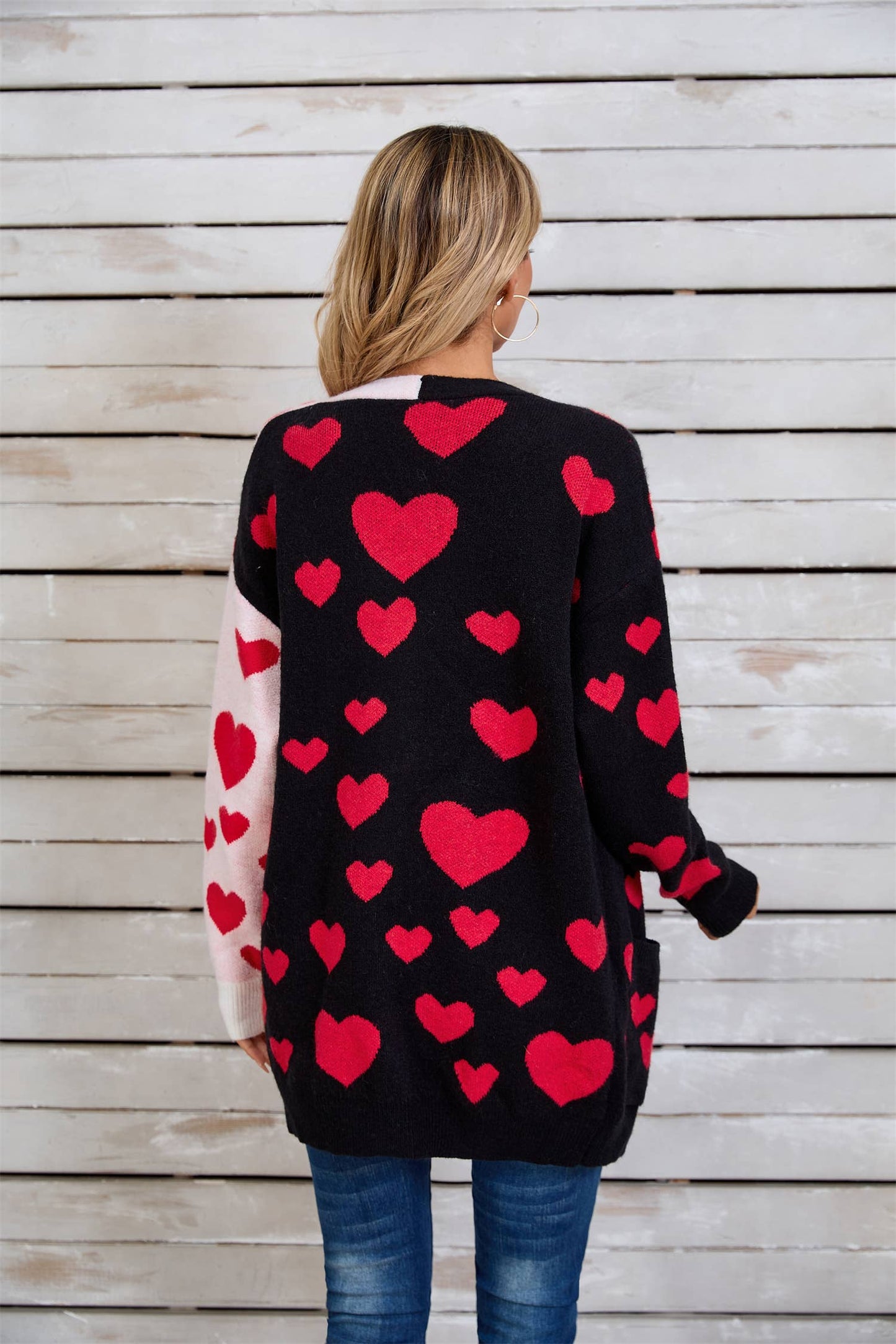 VALENTINE'S DAY LONG CARDIGAN LOVE SWEATER
