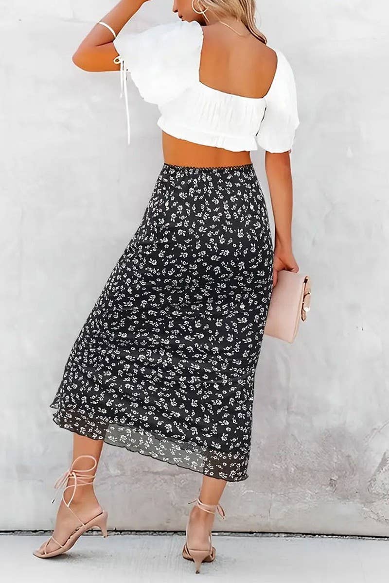CWBMS0120_GAUZE FLORAL LONG HALF LIFE SKIRT