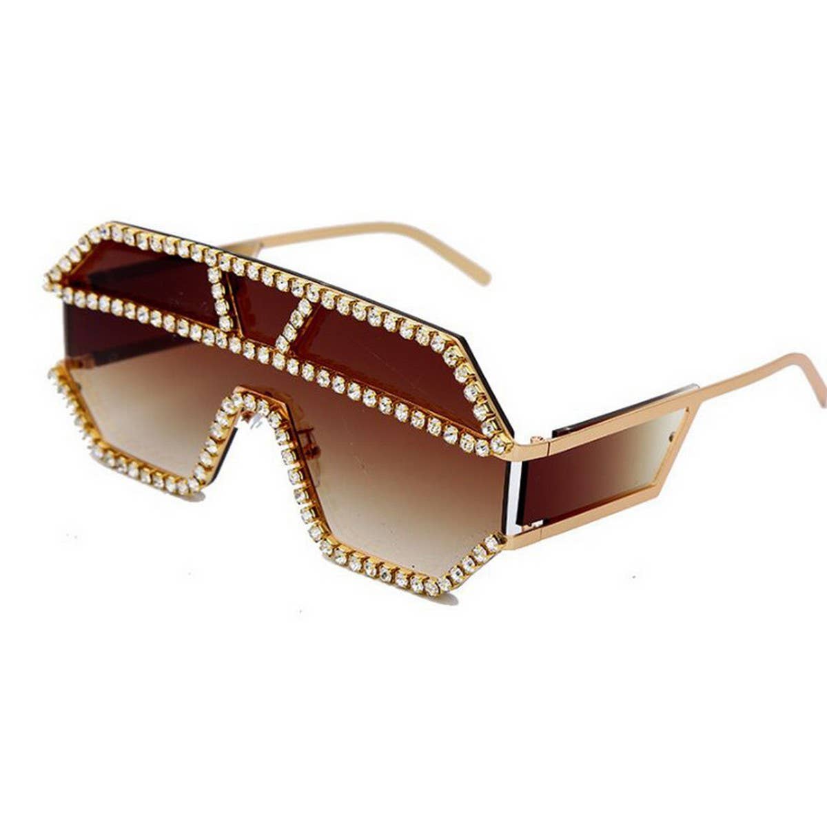 ONE-PIECE HAND-DRILLED RHINESTONE SUNGLASSES_CWASG0787