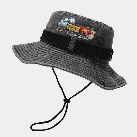Vintage Embroidered Cowboy Bucket Hat_CWAH3834
