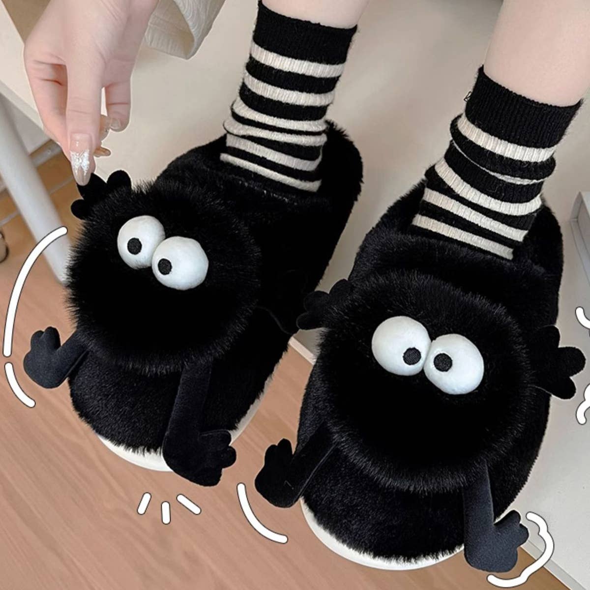 WOMEN COAL BALL HOME SHOES PLUSH WARM SLIPPERS