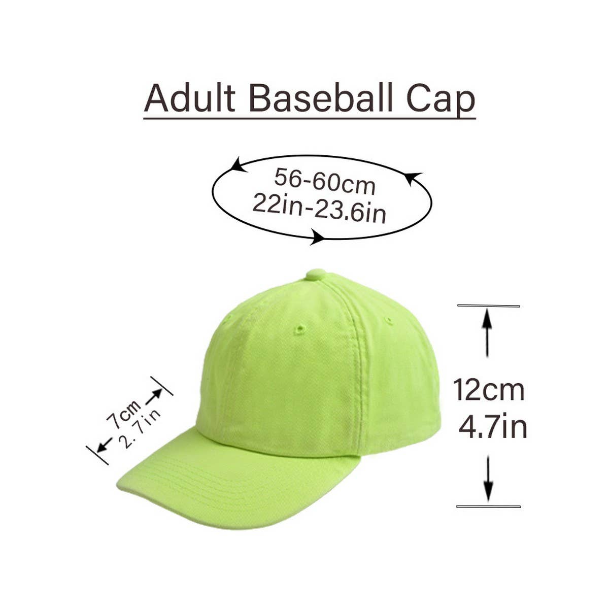 Parent-Child Neon Baseball Cap - Soft Brim Sun Hat CWAH1222