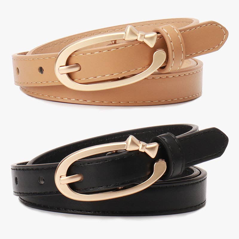 Versatile and simple alloy small bow buckle belt
