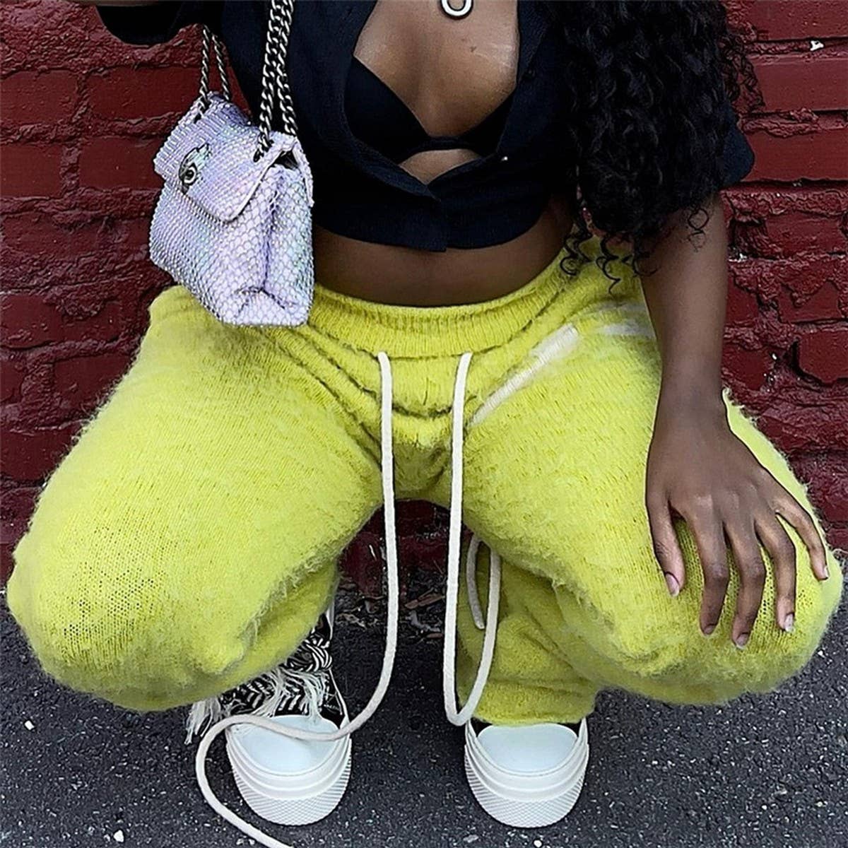 DRAWSTRING TIED HIGH WAISTED STRAIGHT LEG PANTS_CWBLP0526