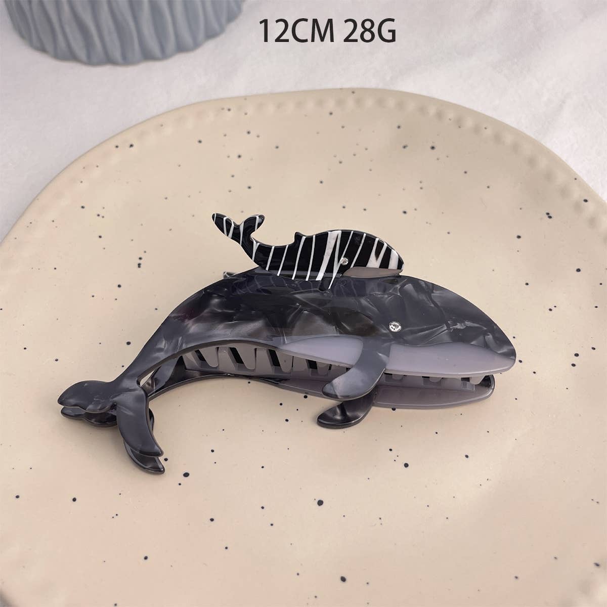 OCEAN WHALE SHELL FISH SEASHELL HAIR CLAW CLIPS_CWAHA0550