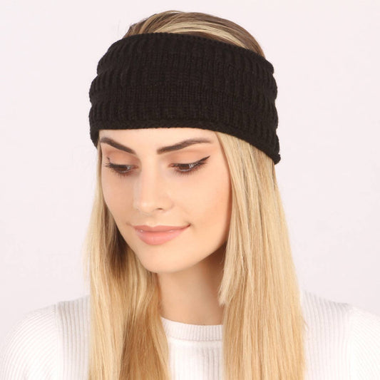 WOMEN SOLID COLOR CURLED HEADBAND