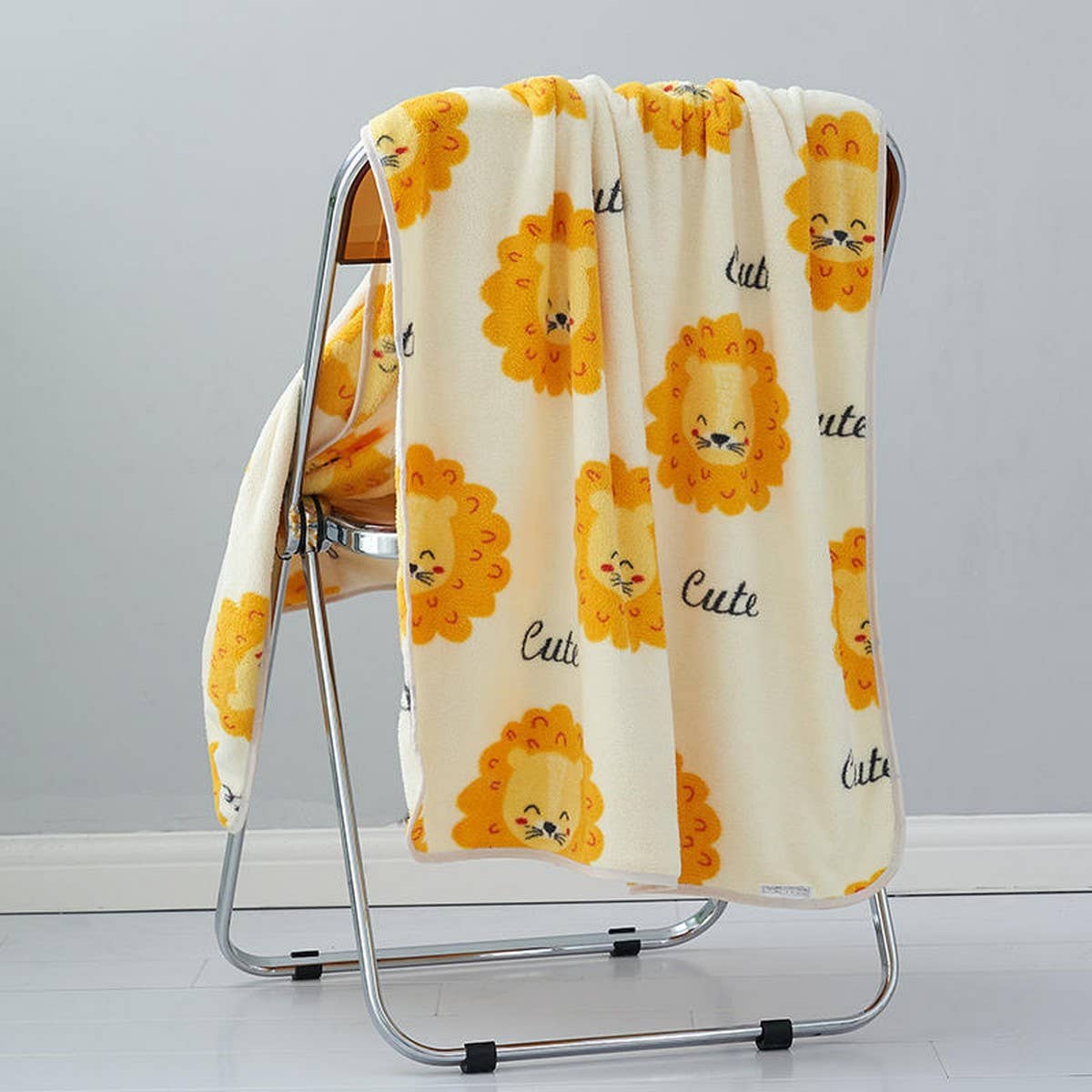 CORAL FLEECE PRINTED SHOWER CAP TOWEL BATH TOWEL