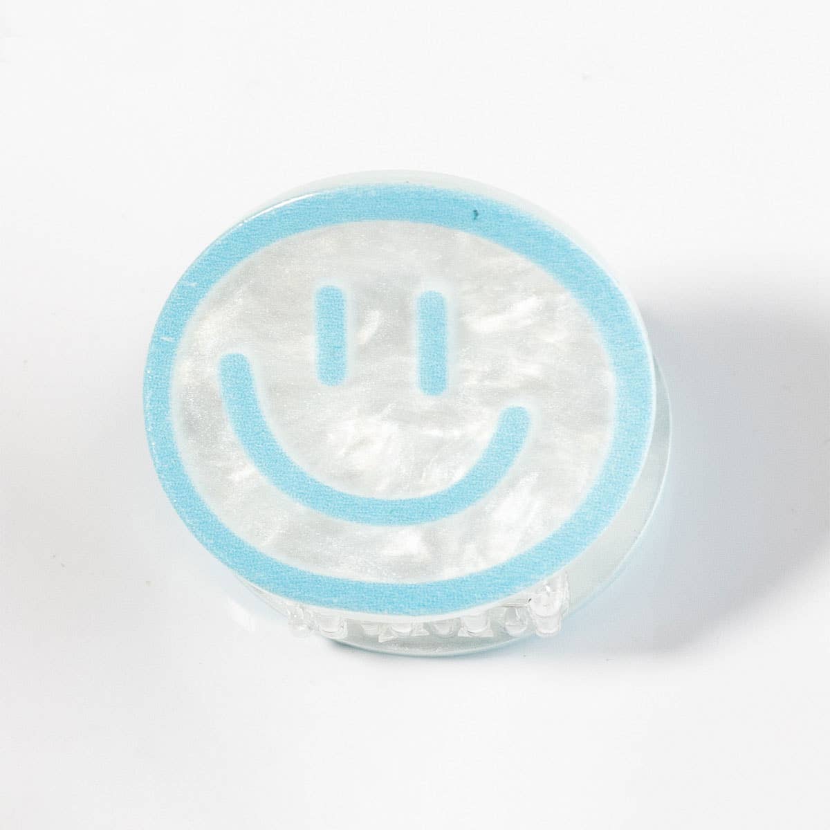 Acrylic Smiley Face Hair Claw - Cute Back Clip_CWAHA0285