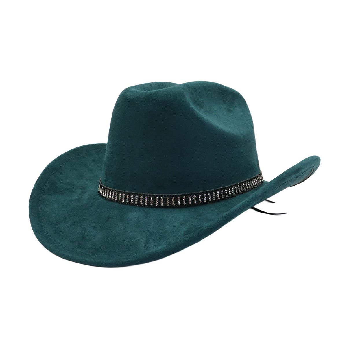Western Ethnic Suede Cowboy Fedora for Men Women_CWAH04418