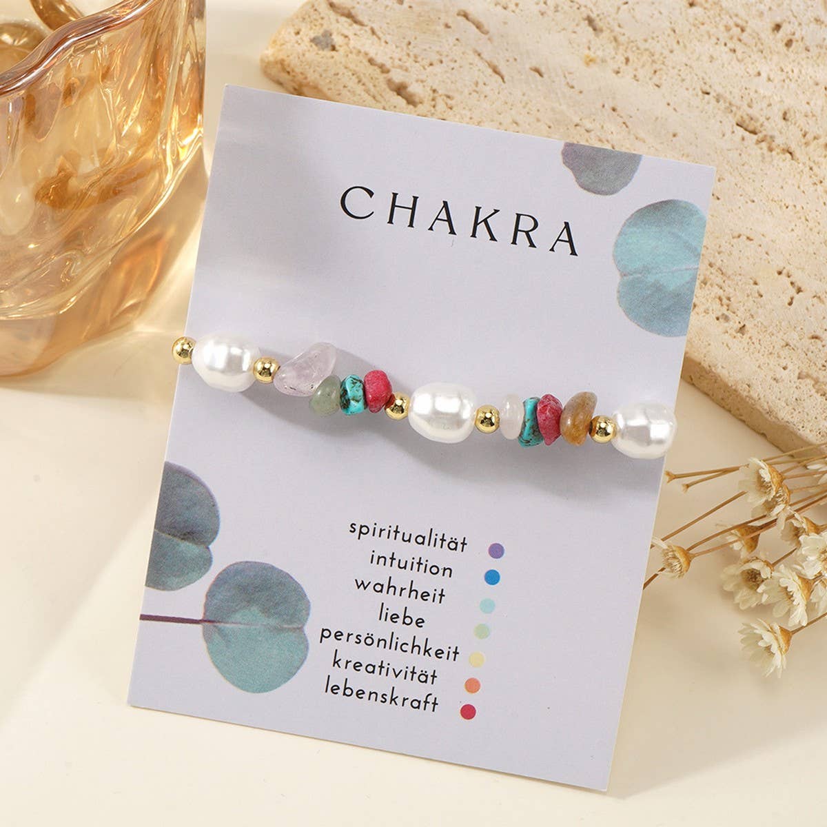 IMITATION PEARL SEMI-PRECIOUS STONE BRACELET