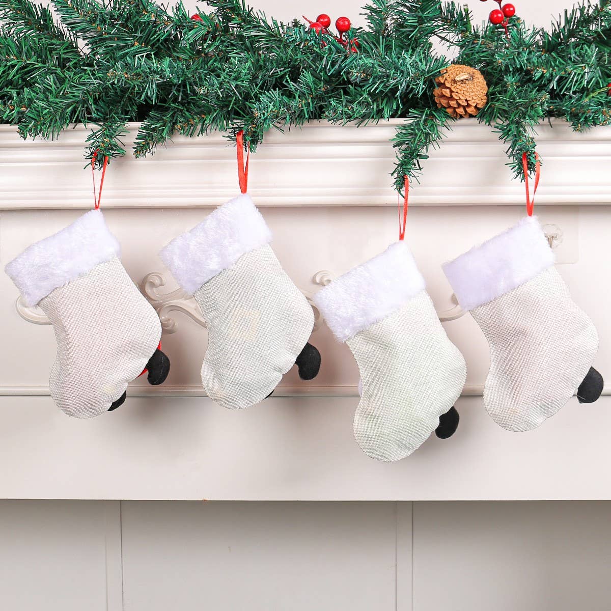 CHRISTMAS CARTOON PLUSH DOLL SOCKS CANDY GIFT BAG
