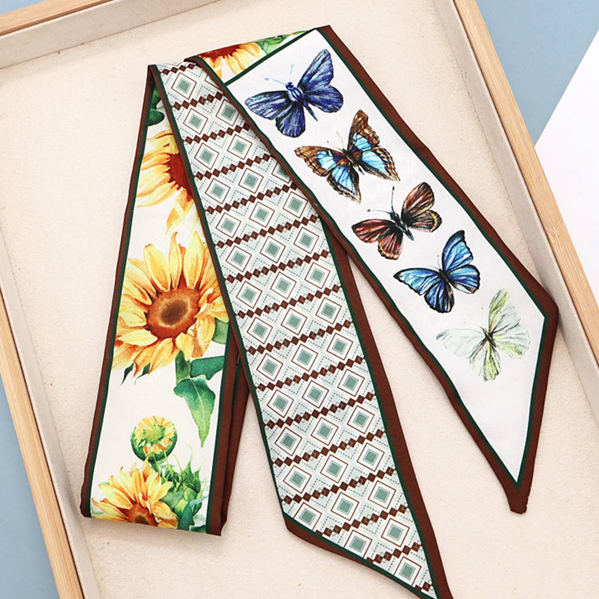 Fruit Print Twilly Scarf ? Hair Tie & Bag Ribbon