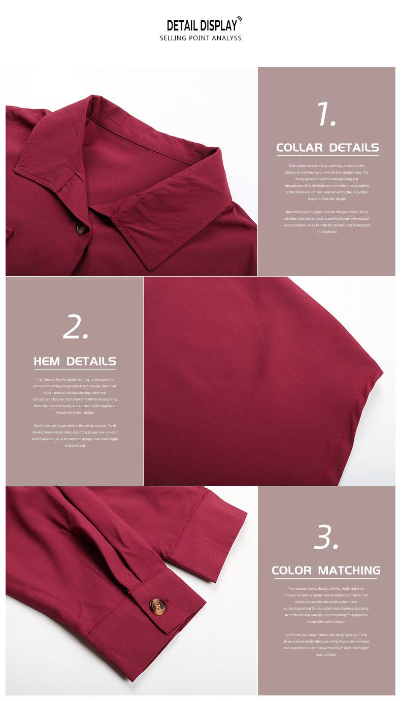 VINTAGE SLIM LONG-SLEEVED SHIRT DRESS