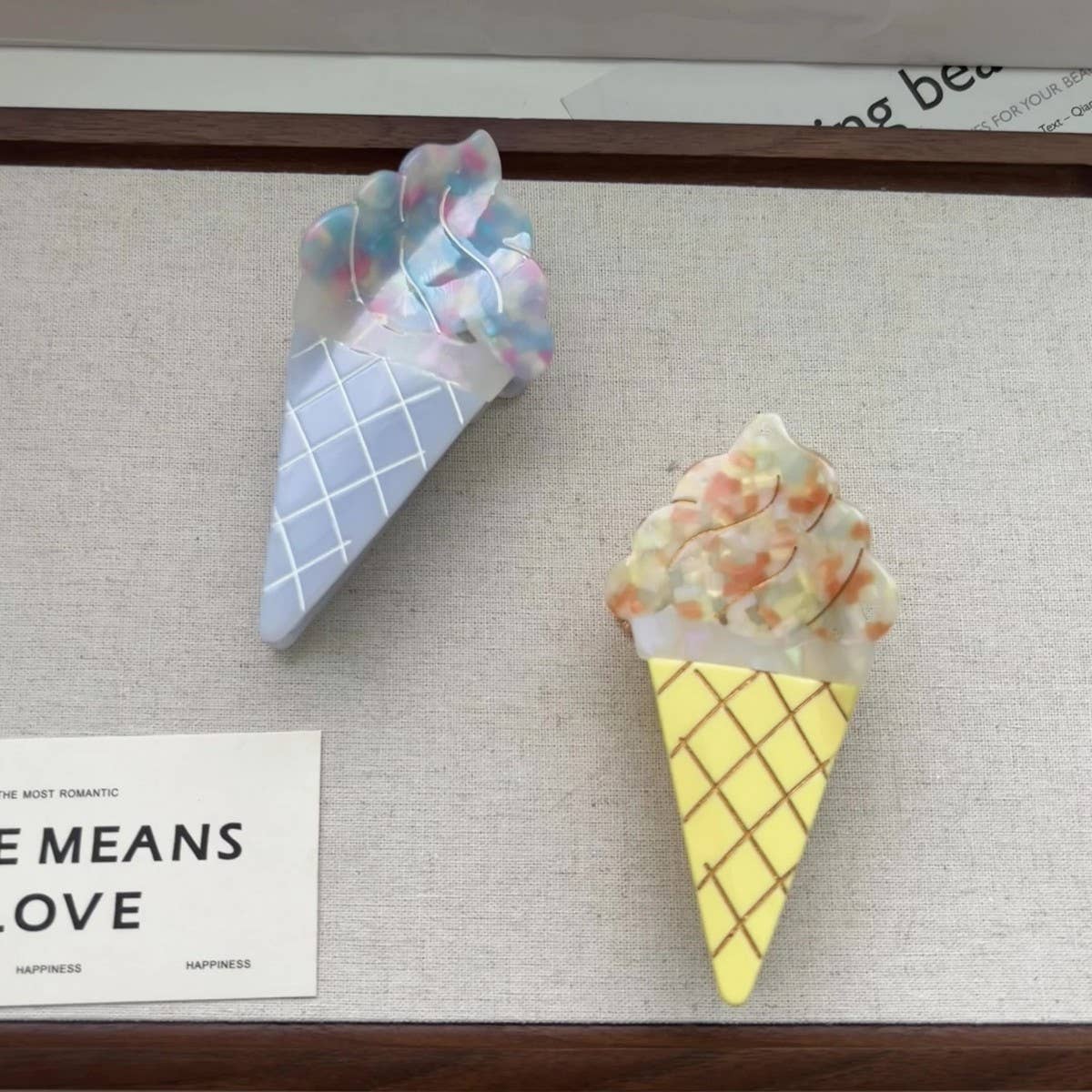 Ice Cream Macaron Acetate Hair Claw Clip