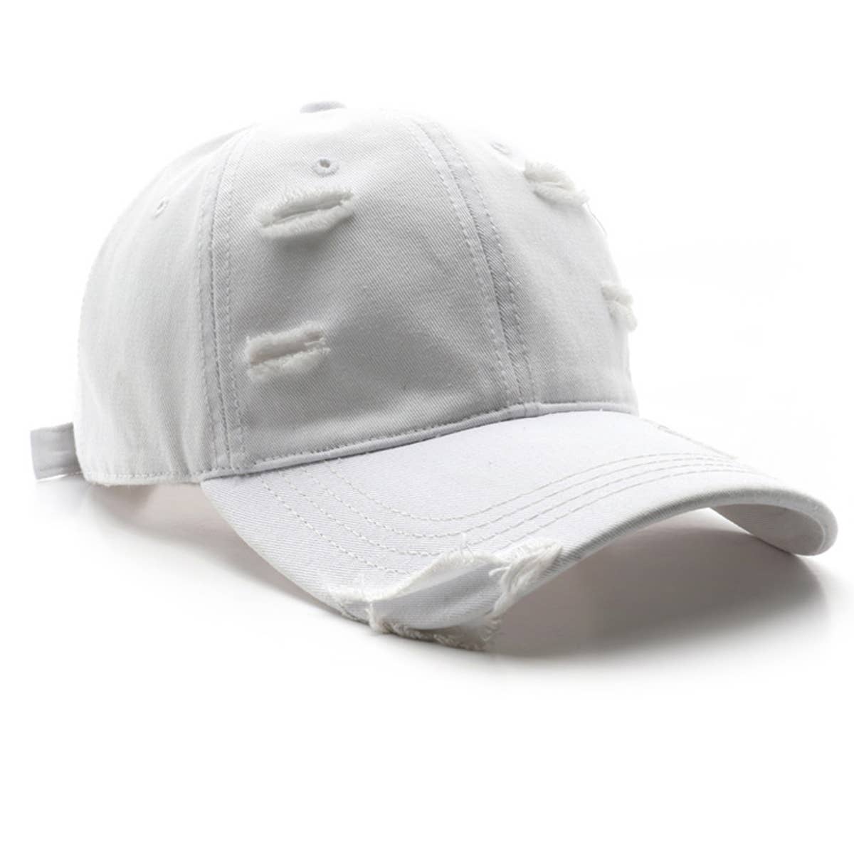 Vintage Washed Distressed Hole Baseball Cap_CWAH0908