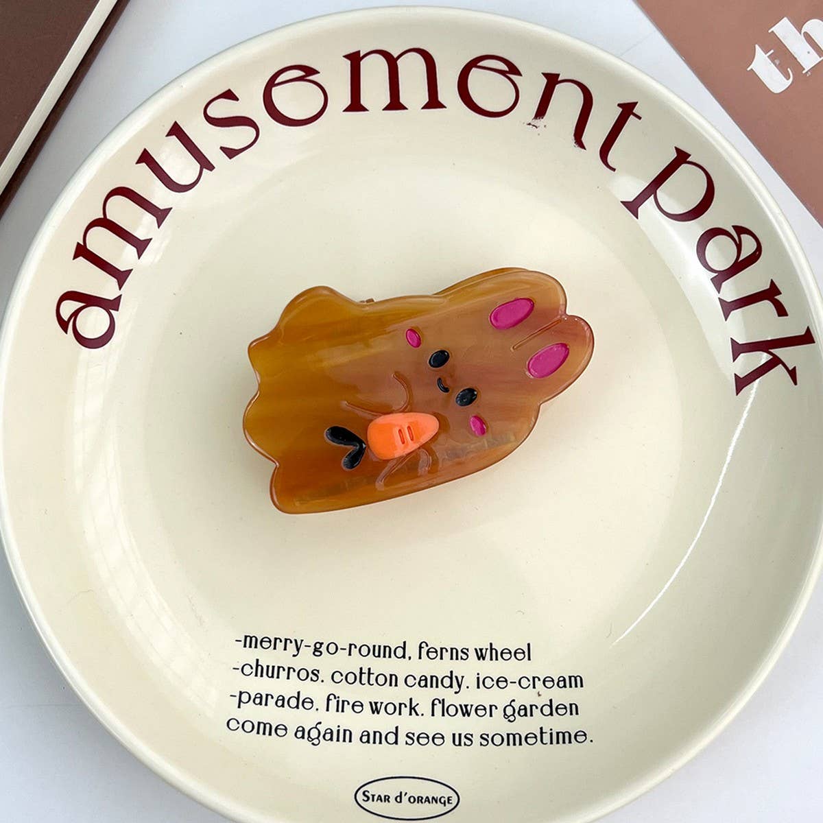 Cute Animal Bunny & Puppy Acetate Shark Clip