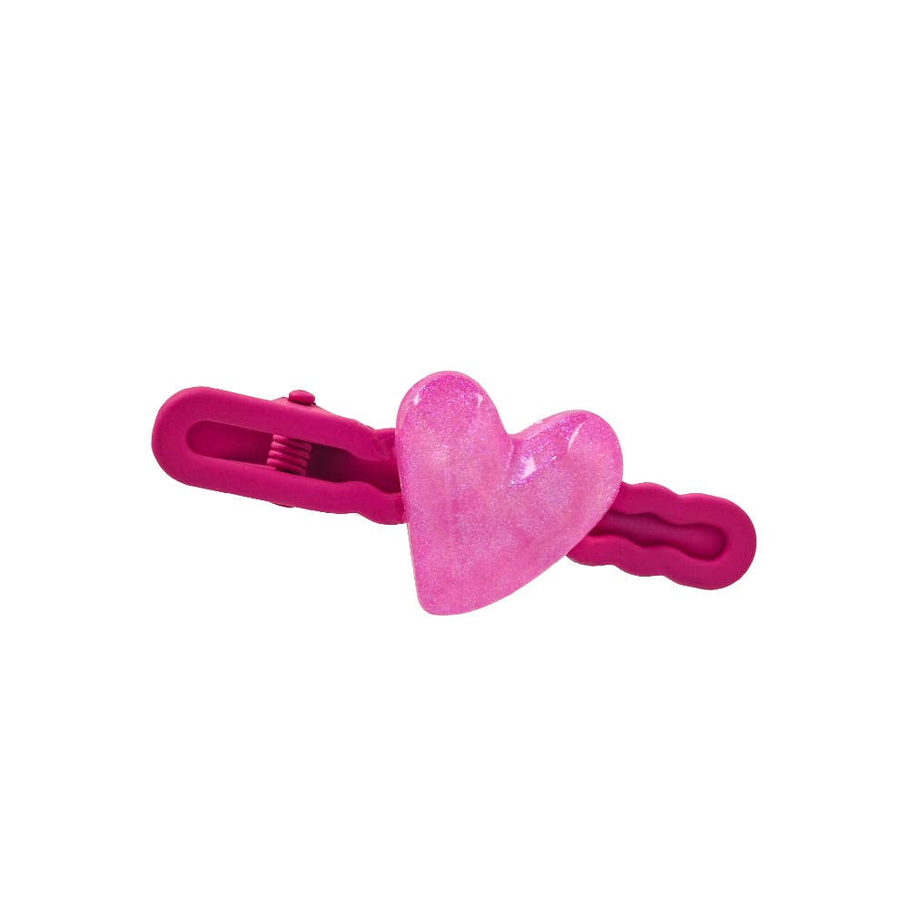 Colorful heart-shaped dopamine cute duckbill clip