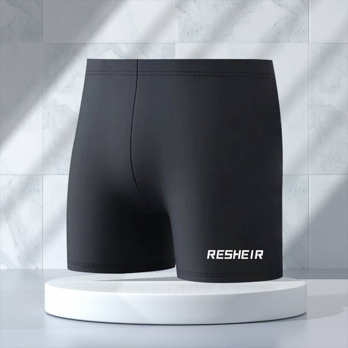 Men's High Waist Quick Dry Swim Trunks Plus Size