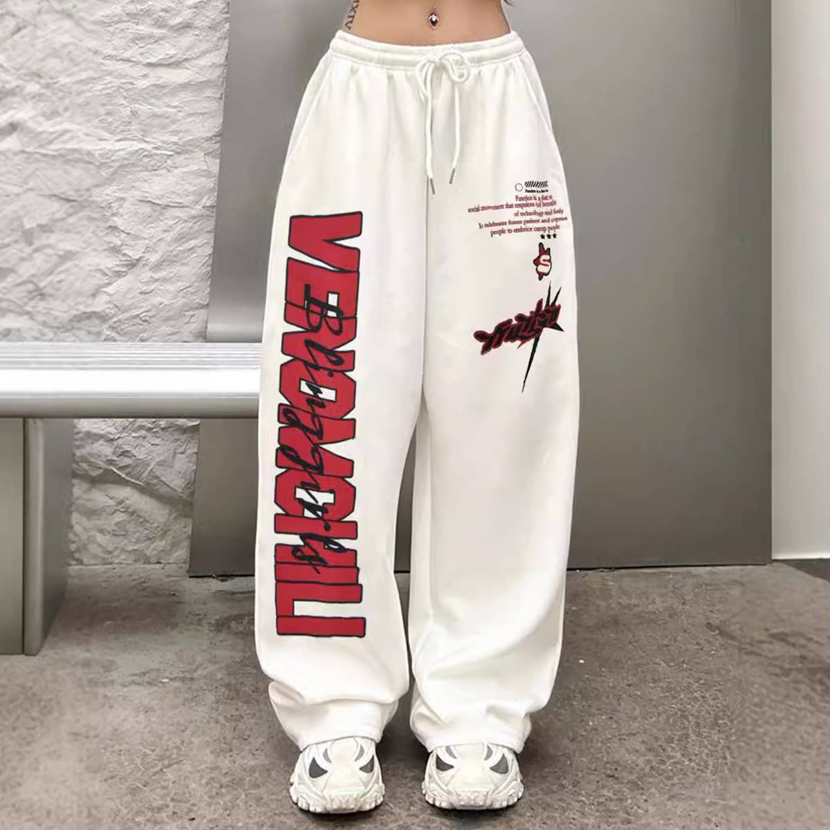FLEECE PRINTED STREET DANCE HIPHOP CASUAL PANTS