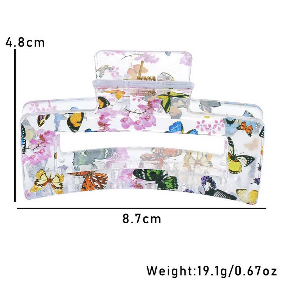 Floral Butterfly Claw Clip Sweet Pastel Hair Grip