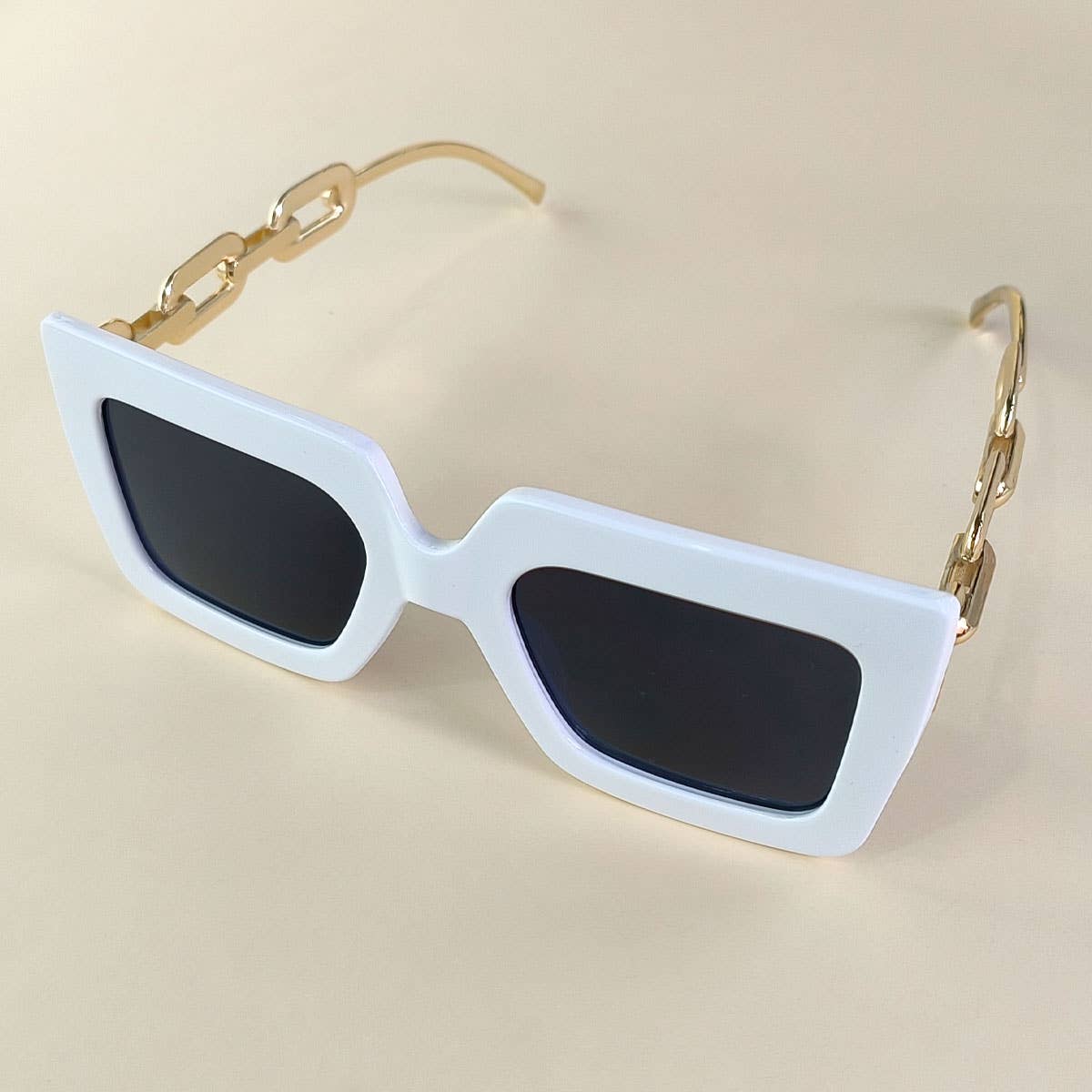 SQUARE FRAME CHAIN FASHION METAL SUNGLASSES WOMEN_CWASG0280