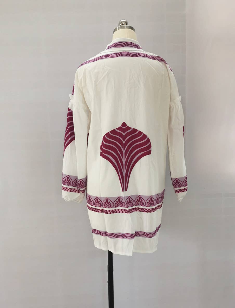 LOOSE HOLIDAY V-NECK CASUAL LONG SHIRT DRESS