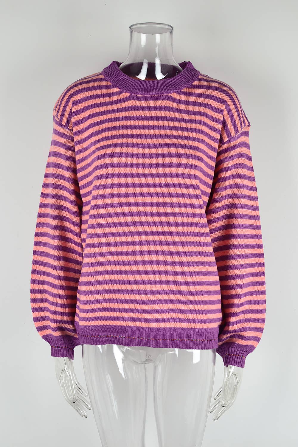 STRIPED CROSS-BORDER LONG-SLEEVED WOMEN KNITWEAR