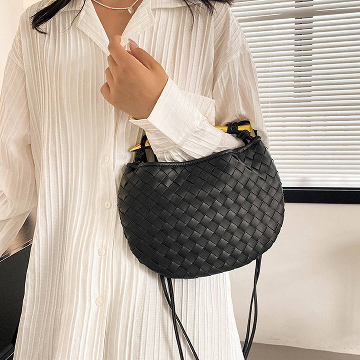 BRAID CROSSBODY BAG SARDINE BAG WOVEN HANDBAG_CWAB1911