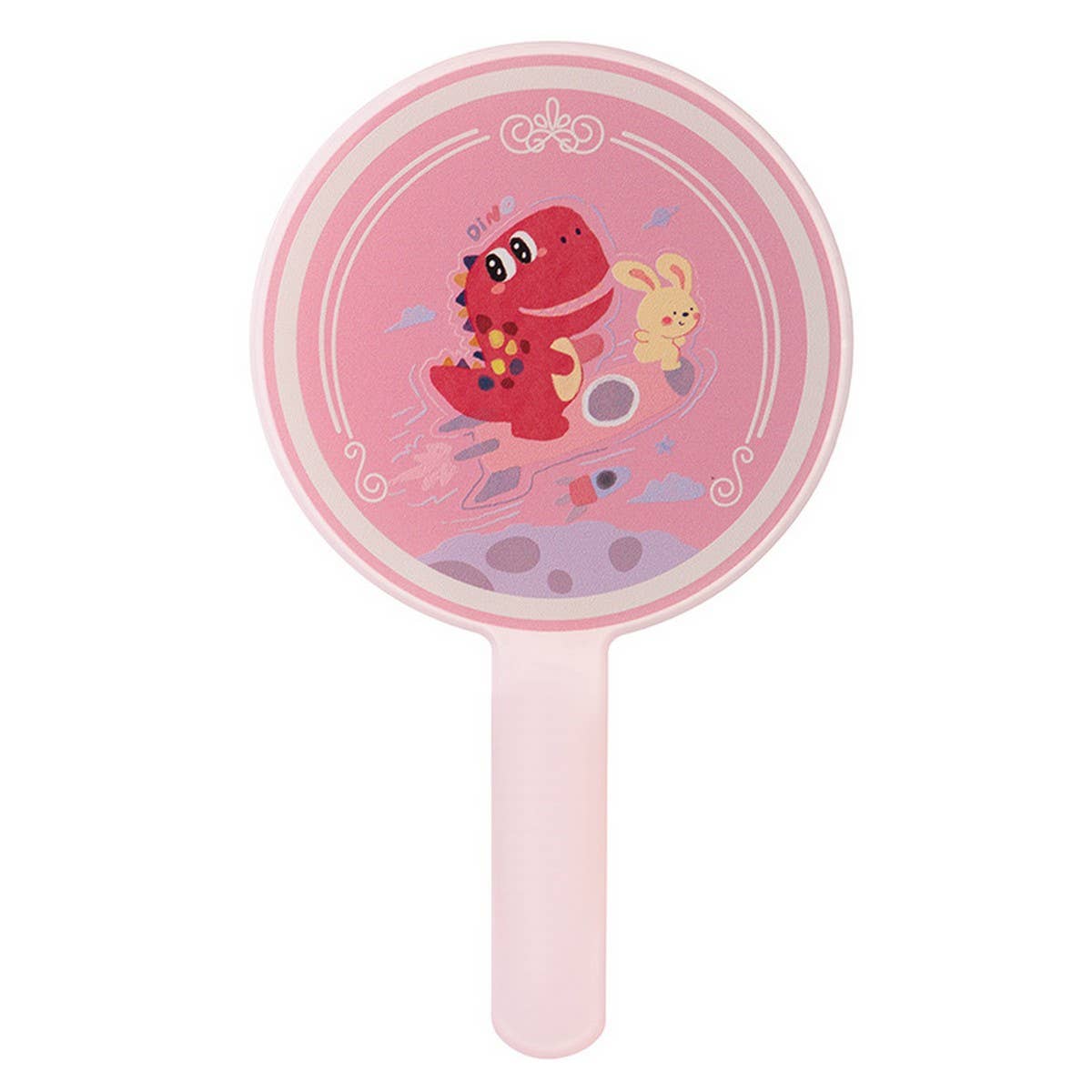 CWMM6948_PORTABLE CARTOON PRINT GIRL HANDLE MIRROR