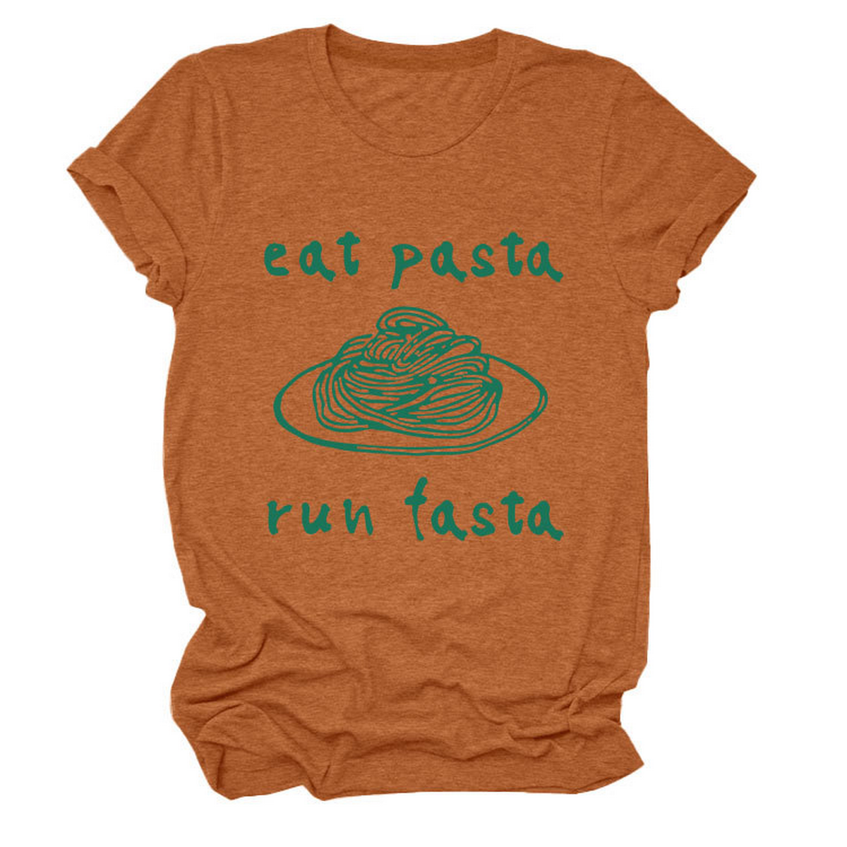 Trendy Women¡¯s Short Sleeve Tee ? Eat Pasta Run